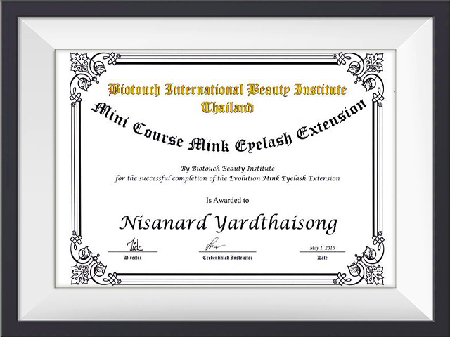 Mink Eyelash Extension Course,🇺🇸 🇹🇭 Biotouch Thailand Beauty Institute,