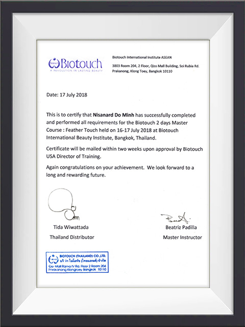 “Master Feather Touch Microblading” Course,🇺🇸 🇹🇭 Biotouch International Beauty Institute,