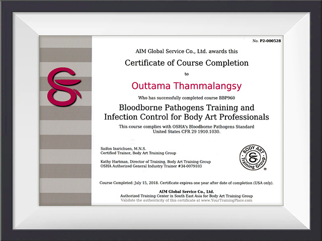 “Bloodborne pathogens training and infection control for body art professionals”,🇺🇸 OSHA,