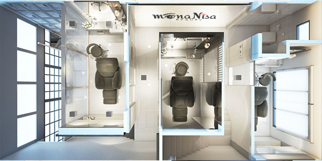 3D view of treatment rooms | MonaNisa Beauty | Bangkok, Thailand