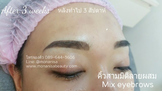 คิ้วสามมิติแบบผสม