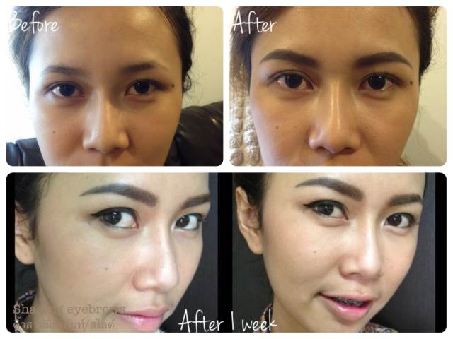 Shading eyebrows