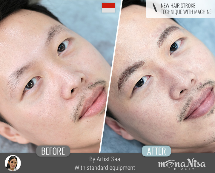 Realistic eyebrows for men