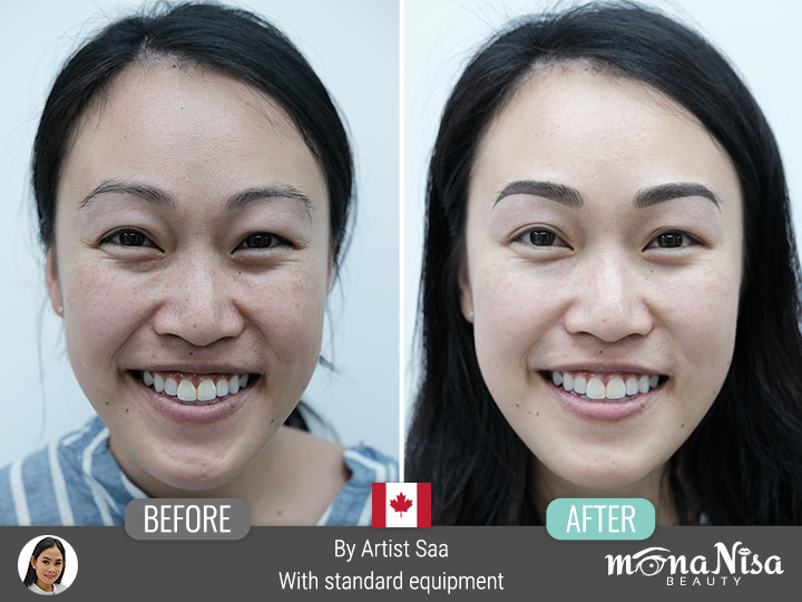 คิ้วสามมิติแบบผสม