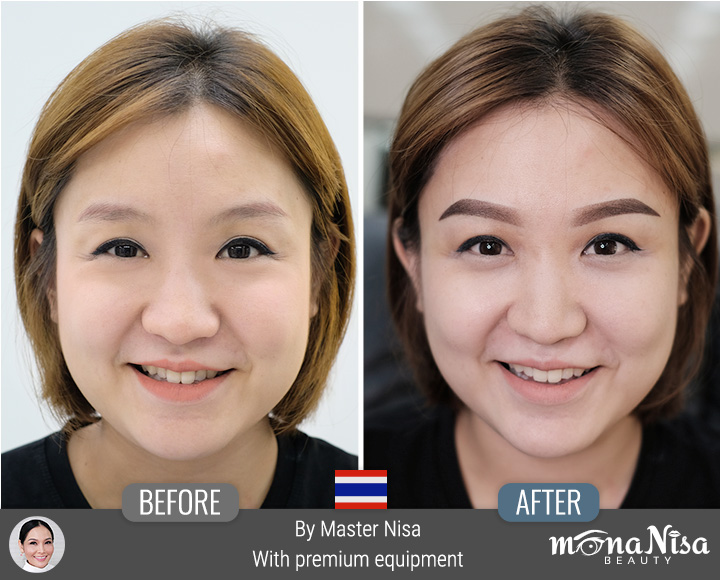 เพ้นท์คิ้วธรรมชาติหรือสไลด์