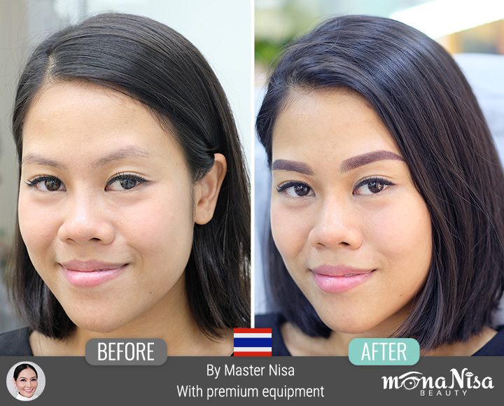 คิ้วสามมิติแบบผสม