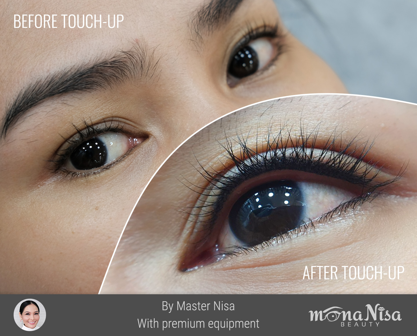 Beautiful 3D eyebrows, lip color, areola, eyeliner tattoo, correction